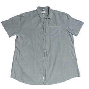 Marine Layer Selvage Short Sleeve Button Down Shirt Green Larger L/XL